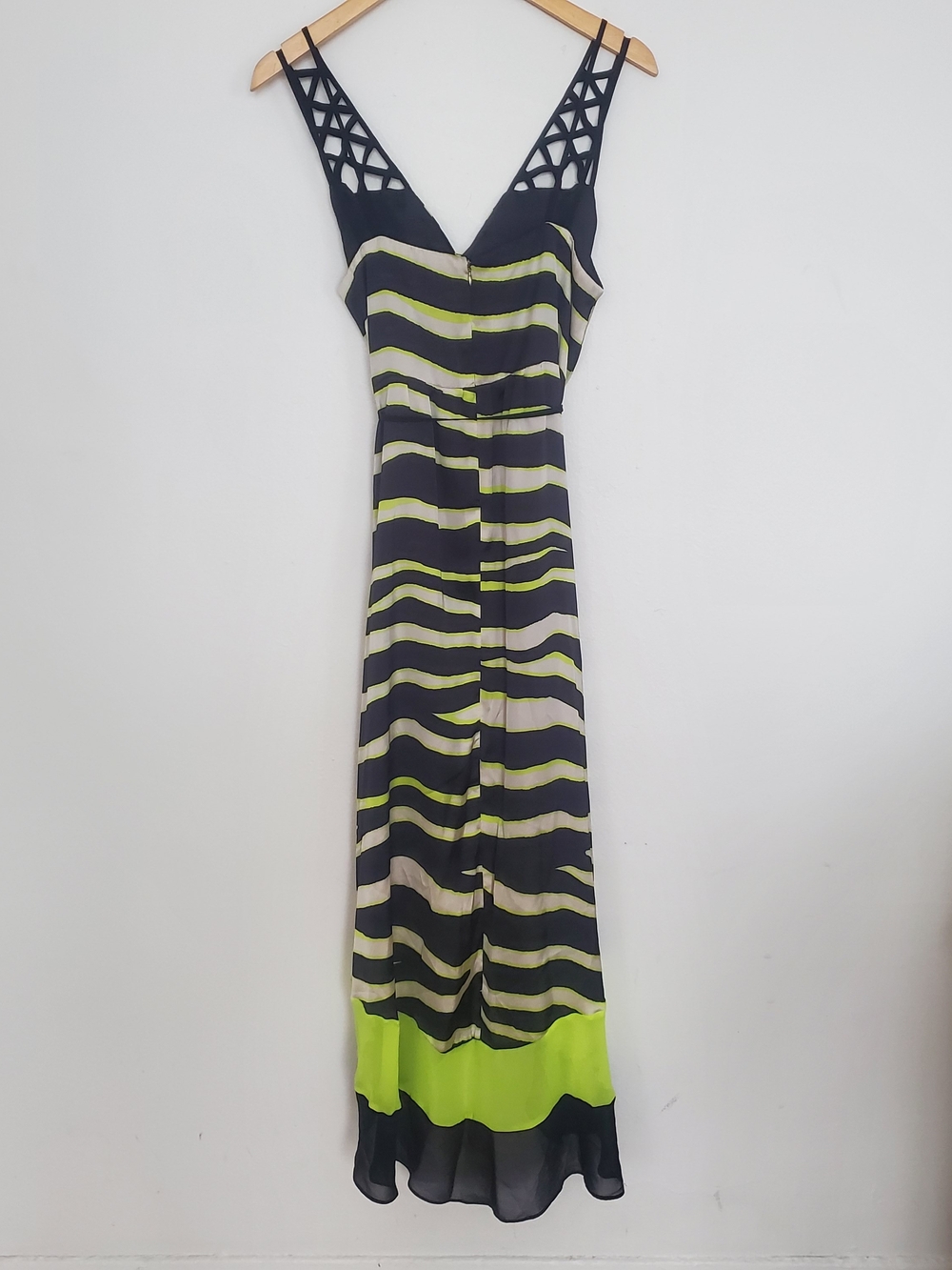 Maxi Dress Black & Lime